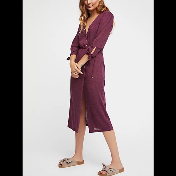 NWOT Free People Plum Dress - Picture 1 of 4